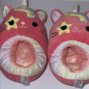 Squishmallows Coral Unicorn Slippers